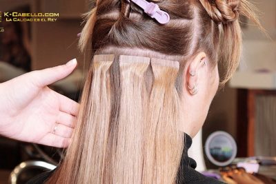 Extensiones de pelo con cinta adhesiva (Tape-in) de la fábrica de extensiones de cabello