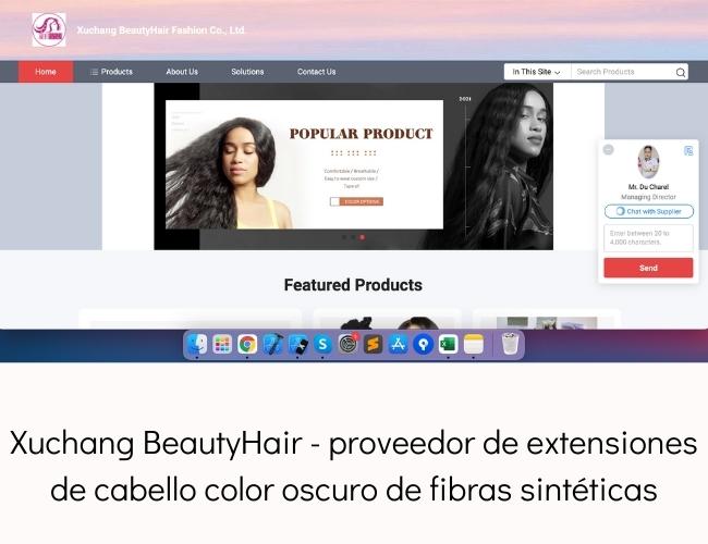 Xuchang-BeautyHair-proveedor-de-extensiones-de-cabello-color-oscuro-de-fibras-sinteticas