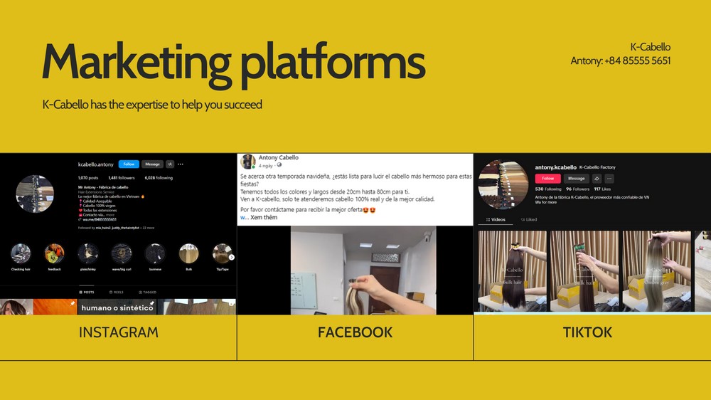 Mejores plataformas de marketing para los vendedores de cabello en España