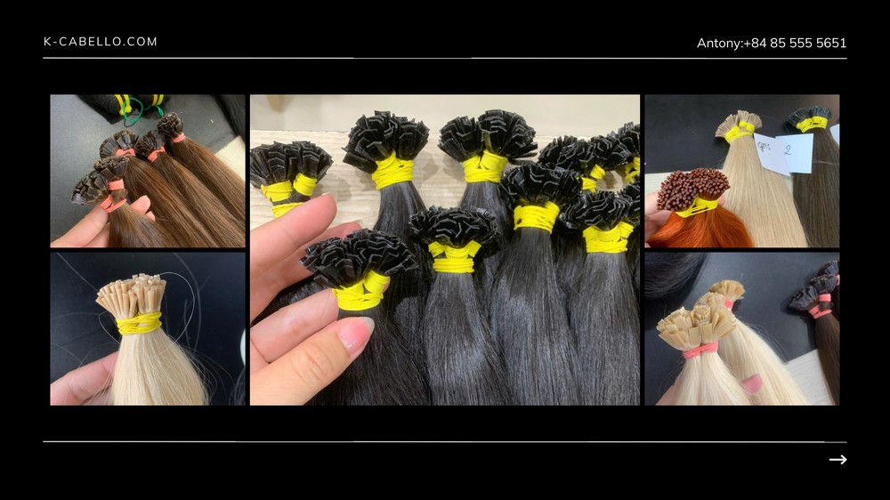 Extensiones de cabello de queratina de Vietnam