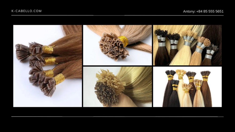 Extensiones de cabello de queratina de Vietnam
